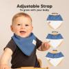 KeaBabies 8-Pack Organic Baby Bandana Bibs for Boys, Girls - Super Absorbent Triangle Baby Bibs for Drooling and Teething Infant, 100% Cotton Extra Soft for Newborn, Infant 0-36 Months (Cruise) view 3