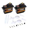 INJORA 2PCS Emax Servo ES08MAII 12g Analog RC Servo for AX24 1/24 RC Crawler Car SCX24 Upgrade Parts RC Car Boat Model view 1