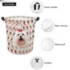 MALIHONG Dog Face Laundry Basket French Bulldog Dog Mash Face Animal Collapsible Laundry Hamper with Handle Waterproof Fabric Toy Box Clothes Storage Basket for Bedroom Nursery view 3