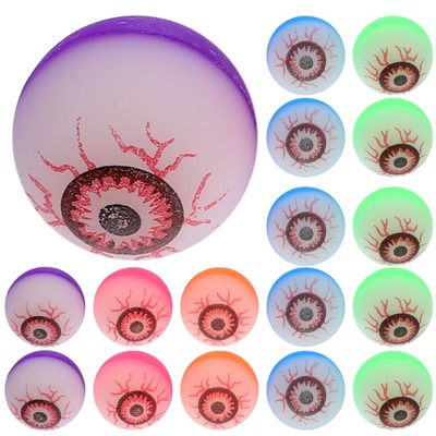 FOMIYES Halloween Bouncy Balls,10Pcs 32mm Bouncing Eyeballs Horror Props for Halloween Trick or Treat Game Cosplay Party Costume Supply (Mixed Color)