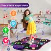 Flooyes Dance Mat Toys for 3-12 Year Old Kids, Electronic Dance Pad with Light-up 6-Button Wireless Bluetooth, Music Dance with 5 Game Modes, Birthday Toys Gifts for 3 4 5 6 7 8 9 10+ Year Old Girls view 4