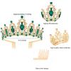 SuPoo Green Birthday Tiara and Sash Kit - Rhinestones, Crystal Headband, Glitter, Happy Birthday Decorations for Girls view 4