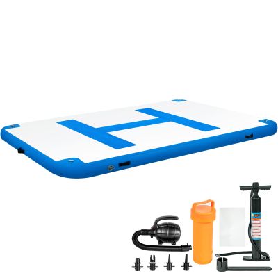 VEVOR Inflatable Floating Dock 10 x 6.5 ft, Inflatable Dock Platform with Electric Air Pump, Inflatable Swim Platform 6 Inch Thick, Floating Dock 5-6 People, Floating Platform for Pool Beach Ocean
