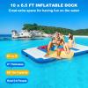 VEVOR Inflatable Floating Dock 10 x 6.5 ft, Inflatable Dock Platform with Electric Air Pump, Inflatable Swim Platform 6 Inch Thick, Floating Dock 5-6 People, Floating Platform for Pool Beach Ocean view 3