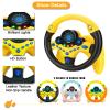 RedCrab Steering Wheel Car Driving Simulated Toy with Light and Music for Kids, Pretend Driving Seat Toys,Baby Electric Early Learning Educational Toys for Boys and Girls(Yellow) view 3