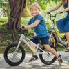 GASLIKE 16 Inch Balance Bike for Big Kids Ages 4-8 Years Old Boys and Girls, No Pedal Sports Training Bicycle, Adjustable Seat Pneumatic Tires Quick Assembly (Silver) view 2