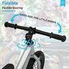 GASLIKE 16 Inch Balance Bike for Big Kids Ages 4-8 Years Old Boys and Girls, No Pedal Sports Training Bicycle, Adjustable Seat Pneumatic Tires Quick Assembly (Silver) view 3