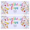 Sprinkle Shower Decorations For Girl Personalized Sprinkled With Love Sweet Treats 24"x51" 2-Pack Personalized Horizontal Vinyl Banners view 1