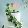 1Pcs Glitter Flamingo Happy Birthday Cake Topper Hawaiian Luau Tropical Pineapple Theme Kids Boys Girls Party Decoration Supplies view 3