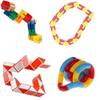 Twisty Fidget Toy for Kids and Adults The 4 Pk : Genuine Tangle Jr , Fidget Snake Puzzle, Folding Blocks, Snap & Click Wacky Tracks view 1
