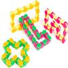 Twisty Fidget Toy for Kids and Adults The 4 Pk : Genuine Tangle Jr , Fidget Snake Puzzle, Folding Blocks, Snap & Click Wacky Tracks view 3