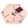 AmishToyBox.com Wahoo Marble Board Game Set, 16" Wide, Maple Wood, Double-Sided view 1