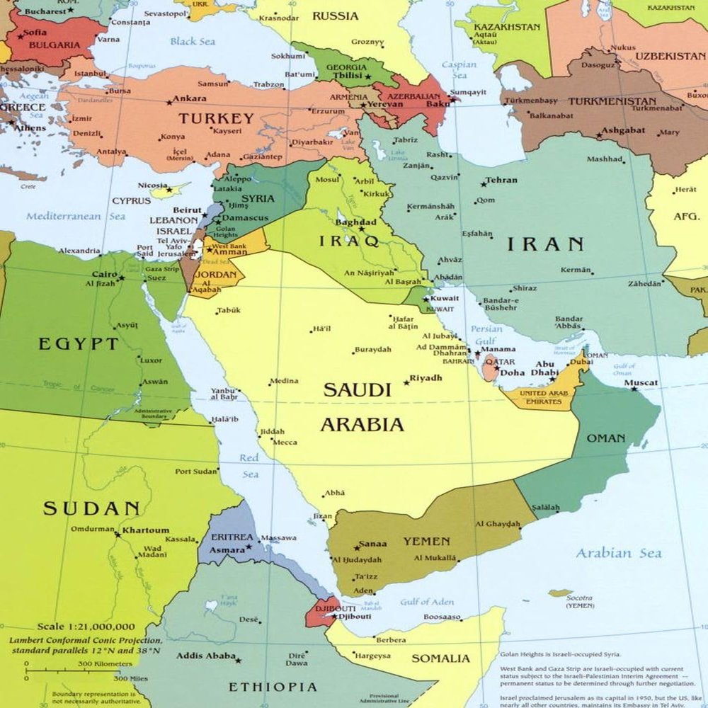 2008 Map of Middle East | 1000 Piece Jigsaw Puzzle for Adults