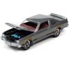 Johnny Lightning 1976 Plymouth Volare Road Runner Silver Cloud Metallic with Stripes OK Used Cars Series Limited Edition to 18056 Pieces Worldwide 1/64 Diecast Model Car view 3