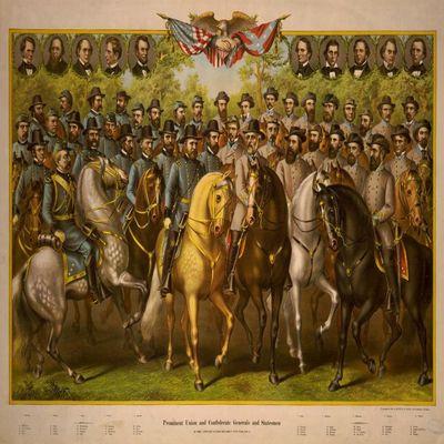 1000 Piece Jigsaw Puzzle | Prominent Union and Confederate Generals and Statesmen | 1861-5