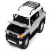 2007 Toyota FJ Cruiser Titanium Silver Metallic with White Top and Roofrack Classic Gold Collection Series Limited Edition 1/64 Diecast Model Car by Johnny Lightning view 1