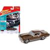 Johnny Lightning 1971 Pontiac Grand Prix Bronzini Gold Metallic Classic Gold Collection Series Limited Edition to 8476 Pieces Worldwide 1/64 Diecast Model Car view 2