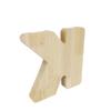 FixtureDisplays First Name Initial Personalized 7" Tall Wooden Kids Letter Piggy Bank Custom Name Coin Bank, Wood Alphabet Letter Bank Money Box Birthday Home Decoration - Letter "K" 15553-K-1D view 3
