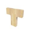 FixtureDisplays First Name Initial Personalized 7" Tall Wooden Kids Letter Piggy Bank Custom Name Coin Bank, Wood Alphabet Letter Bank Money Box Birthday Home Decoration - Letter "T" 15553-T-1D view 3