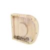 FixtureDisplays First Name Initial Personalized 7" Tall Wooden Kids Letter Piggy Bank Custom Name Coin Bank, Wood Alphabet Letter Bank Money Box Birthday Home Decoration - Letter "D" 15553-D-1D view 1