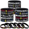 Deekin 36 Pcs Baseball Motivational Silicone Wristband Bracelets Baseball Party Favors Gifts Sports Prizes Birthday Party Supplies Goodie Bag Stuffers Carnival Events, 3 Style view 1