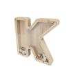 FixtureDisplays First Name Initial Personalized 7" Tall Wooden Kids Letter Piggy Bank Custom Name Coin Bank, Wood Alphabet Letter Bank Money Box Birthday Home Decoration - Letter "K" 15553-K-NPF view 1