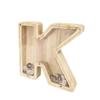FixtureDisplays First Name Initial Personalized 7" Tall Wooden Kids Letter Piggy Bank Custom Name Coin Bank, Wood Alphabet Letter Bank Money Box Birthday Home Decoration - Letter "K" 15553-K-NPF view 2