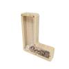 FixtureDisplays First Name Initial Personalized 7" Tall Wooden Kids Letter Piggy Bank Custom Name Coin Bank, Wood Alphabet Letter Bank Money Box Birthday Home Decoration - Letter "L" 15553-L-1D view 2