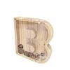 FixtureDisplays First Name Initial Personalized 7" Tall Wooden Kids Letter Piggy Bank Custom Name Coin Bank, Wood Alphabet Letter Bank Money Box Birthday Home Decoration - Letter "B" 15553-B-1D view 2