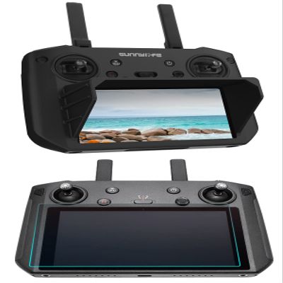 YYFRIEND Silicone Protective Cover With Sunhood + Tempered Glass Protective Film for DJI RC PRO Remote Control