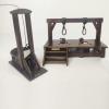 1/72 Scale Soldiers Action Figures accessories wooden functional guillotine gallows prison cage model miniature toy (3PCS) view 3