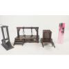 1/72 Scale Soldiers Action Figures accessories wooden functional guillotine gallows prison cage model miniature toy (3PCS) view 4