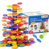 Stack-a-Rainbow-Tree Plastic Stacking Blocks 70 Piece, Balance Game Building Toys for Kids Ages 3-8, Preschool Kindergarten Educational Montessori Toys for 3 4 5 6+ Year Old Boys Girls Birthday Gifts view 1