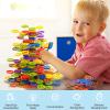 Stack-a-Rainbow-Tree Plastic Stacking Blocks 70 Piece, Balance Game Building Toys for Kids Ages 3-8, Preschool Kindergarten Educational Montessori Toys for 3 4 5 6+ Year Old Boys Girls Birthday Gifts view 2