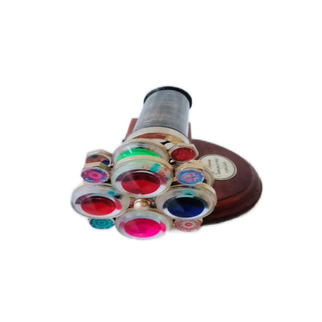 MUSKAN NAUTICAL STORE Antique Brass Wheel Kaleidoscope Unique Kaleidoscope for Love Kaleidoscope Nautical Gift (with Stand)