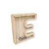 FixtureDisplays First Name Initial Personalized 7" Tall Wooden Kids Letter Piggy Bank Custom Name Coin Bank, Wood Alphabet Letter Bank Money Box Birthday Home Decoration - Letter "E" 15553-E-NPF view 2