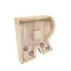 FixtureDisplays First Name Initial Personalized 7" Tall Wooden Kids Letter Piggy Bank Custom Name Coin Bank, Wood Alphabet Letter Bank Money Box Birthday Home Decoration - Letter "R" 15553-R-1D view 1