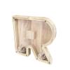 FixtureDisplays First Name Initial Personalized 7" Tall Wooden Kids Letter Piggy Bank Custom Name Coin Bank, Wood Alphabet Letter Bank Money Box Birthday Home Decoration - Letter "R" 15553-R-1D view 2