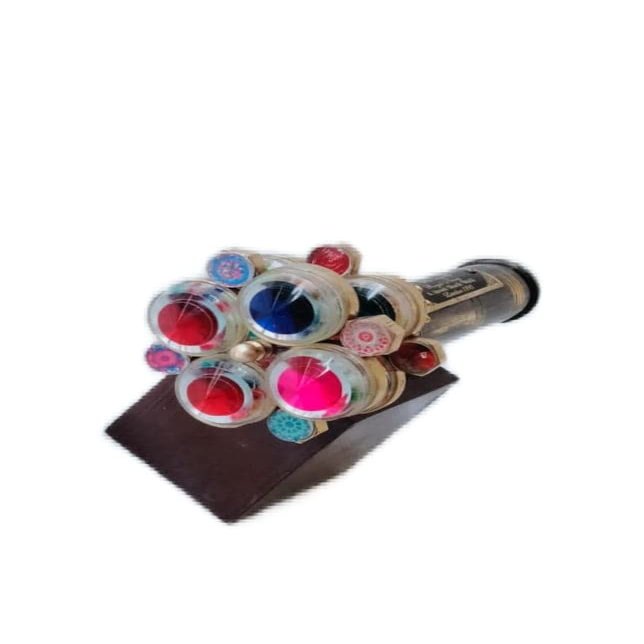 Kaleidoscope Double Wheel Brass Unique Kaleidoscope Wheel Kaleidoscope Nautical Gift by Nautical Export India (with Stand)