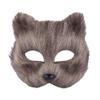 PRETYZOOM Half-face Mask Cosplay Prop for Halloween Parties Masquerades Lightweight Comfortable Nose Grey Short-haired Animal Mask for Elegant Costumes view 1