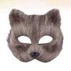 PRETYZOOM Half-face Mask Cosplay Prop for Halloween Parties Masquerades Lightweight Comfortable Nose Grey Short-haired Animal Mask for Elegant Costumes view 3
