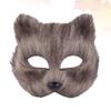 PRETYZOOM Half-face Mask Cosplay Prop for Halloween Parties Masquerades Lightweight Comfortable Nose Grey Short-haired Animal Mask for Elegant Costumes view 4