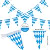 Ahfulife 157.2 Ft Oktoberfest Bavarian Flag Banner for Oktoberfest Decorations, 4 Pcs Oktoberfest Pennant Banner with 120 Pcs Flags for German Oktoberfest Themed Party Decoration (7.8"x11.8") view 2