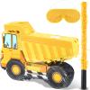 Aoriher Construction Dump Truck Piata with Blindfold and Bat Party Decor Tractor Excavator Piata for Truck Birthday Supplies view 1