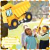 Aoriher Construction Dump Truck Piata with Blindfold and Bat Party Decor Tractor Excavator Piata for Truck Birthday Supplies view 4
