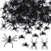 Abeillo 3 Size 120 Pieces Halloween Plastic Spiders Fake Plastic Spiders Small Realistic Spider for Halloween Prank Props Decorations view 1