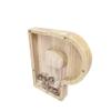 FixtureDisplays First Name Initial Personalized 7" Tall Wooden Kids Letter Piggy Bank Custom Name Coin Bank, Wood Alphabet Letter Bank Money Box Birthday Home Decoration - Letter "P" 15553-P-1D view 2