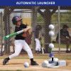 QDRAGON 2 in 1 T Ball Sets for Kids 3-5 5-8, Tee Ball Set with Automatic Pitching Machine/Adjustable Batting Bat & Stand/6 Balls, Baseball Toys Outdoor Sport for Toddlers Boys, Blue view 3