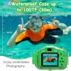 Agoigo Kids Waterproof Camera - Children Underwater HD Video Digital Camcorder, Portable Travel Toy for Toddler - Ideal Christmas Birthday Gifts for Boys Girls Age 3-12 with 32GB Card (Green) view 4