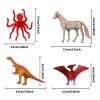 DOITEM 60 Pcs Assorted Dinosaur, Ocean, Sea, Farm, Jungle, Wild Animals & Dinosaurs Figure Realistic Plastic Zoo Play Set - Small Toys for Kids, Cupcake Topper, Party Favors view 3
